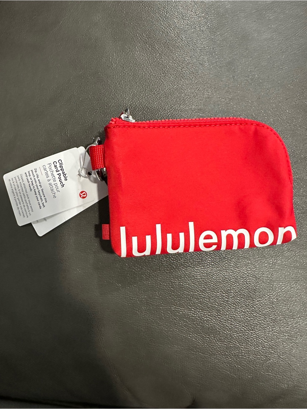 lululemon Red Clippable Card Pouch - Red